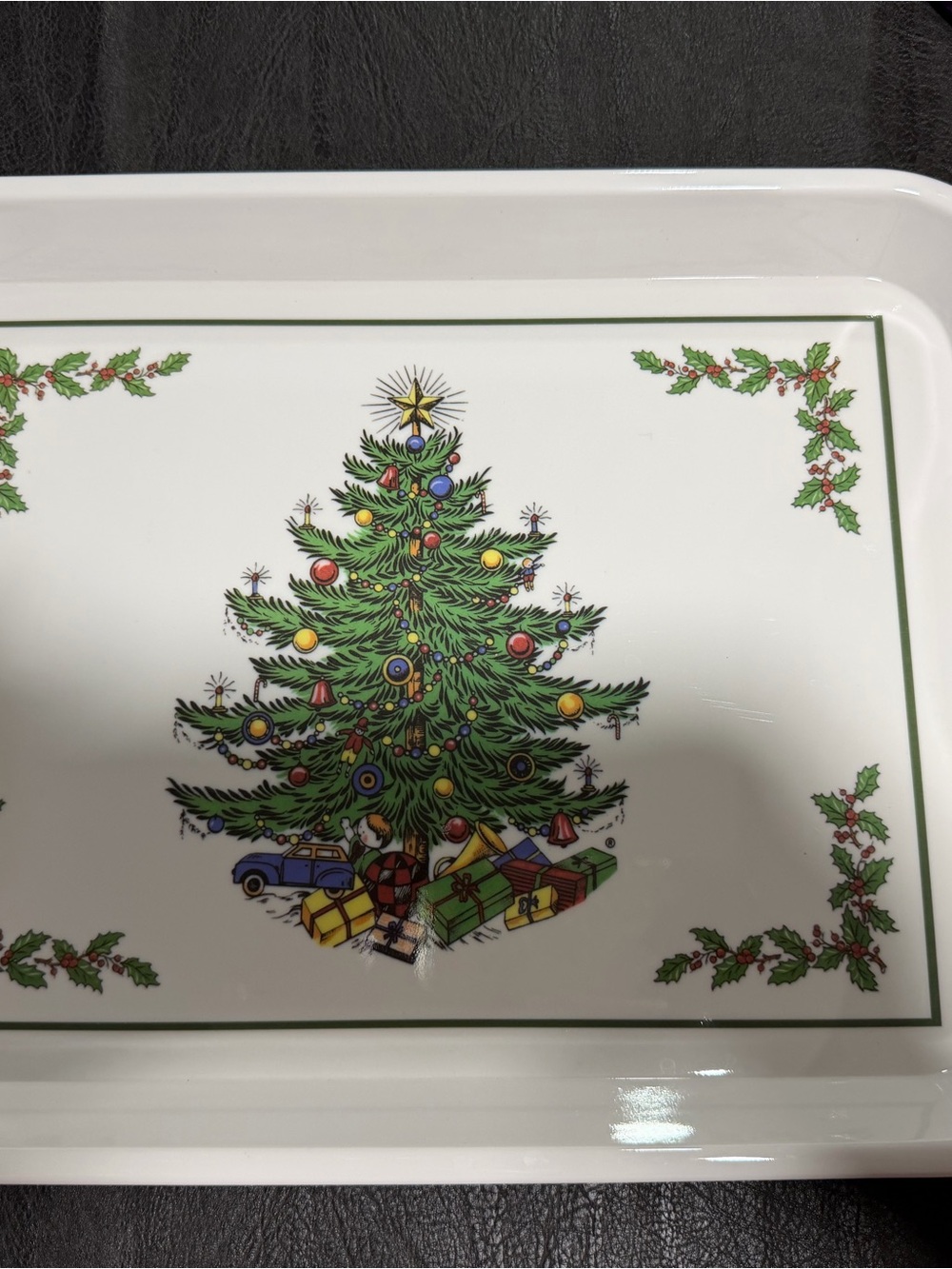 Large Christmas melamine serving tray.